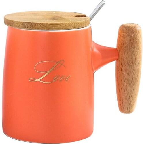 2019 Cup Production Black Japanese Style Original Creative Ceramic Mugs Wooden cover Stylish with Handmade House Decor GG50mk