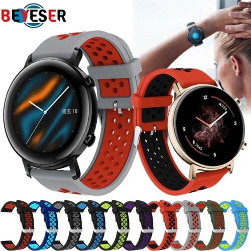 For Huawei Watch GT 2 / Honor magic Watch 2 42mm 46mm Band Silicone Bracelet 22mm 20mm Watch Strap Replacement Sport Watchbands