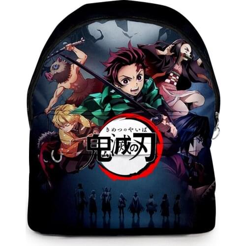 Demon Slayer Backpack Kimetsu No Yaiba Cosplay Students School Bags Cool Oxford Waterproof Backpacks Demon Slayer Cosplay Bags