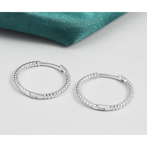 KOFSAC Classic Silver Color Spiral Earrings for Women Bijoux Gift Female Hoop Earring Wholesale Fashion Lady Daily Wear Jewelry