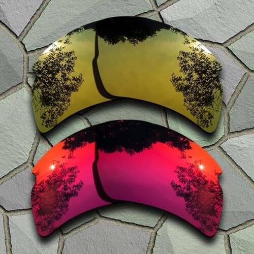 Yellow Golden&Violet Red Sunglasses Polarized Replacement Lenses for Oakley Flak 2.0 XL