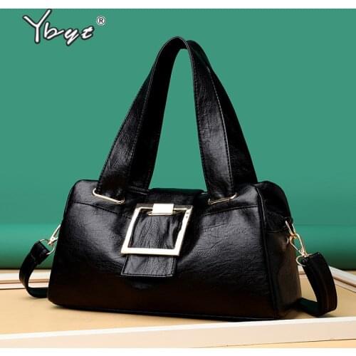 Soft PU Leather Luxury Handbags Women Bags Designer Large Capacity Tote Bags Solid Color Vintage Ladies Shoulder Crossbody Bag