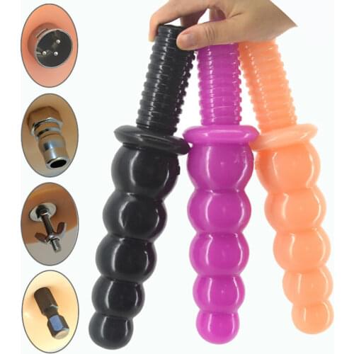 Universal Connector Sex Machine Attachment Double handle Dildo Long Anal Plug bead Accessories Love Machine For Women Man Y81