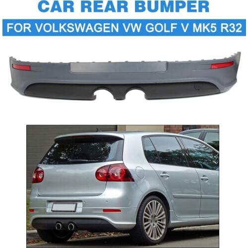 PU UNpainted Gray Primer Car Rear Bumper for Volkswagen VW golf V MK5 R32 Car styling