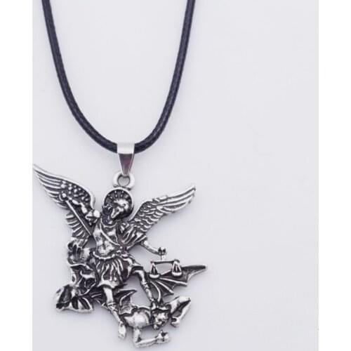 12pcs Angel Archangel St.Michael Protect Me Necklace Russian Orhodox Prayer Jewelry