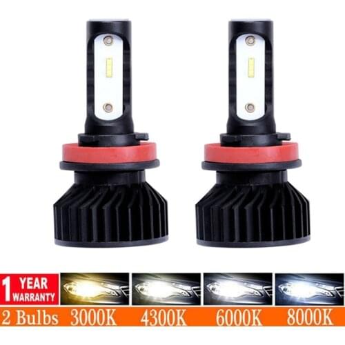 2Pcs 6000K 12V Led H4 H7 Car Headlights CSP Chips H1 H3 H11 H8 HB3 HB4 H13 9004 9005 9006 H9 Lamp Auto Light Bulbs