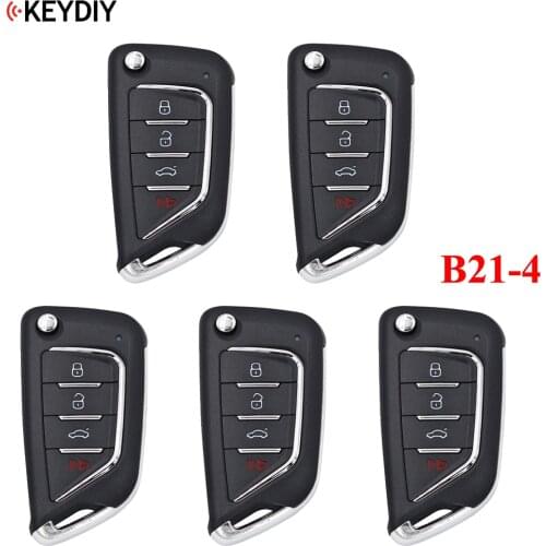 5 PCS, 3 Buttons Universal KEYDIY B21-4 Remote Control Key B-Series for KD-X2 KD900 MINIKD,URG200 Key Machine