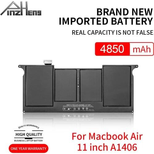 PINZHENG Laptop Battery For Apple MacBook Air 11'' A1465 2012 MC968 MC969 A1370 2011 Production Replacement Battery For A1406