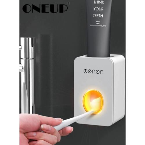 New Automatic Toothpaste Dispenser Dust-proof Toothbrush Holder Wall Mount Stand Bathroom Accessories Set Toothpaste Squeezers