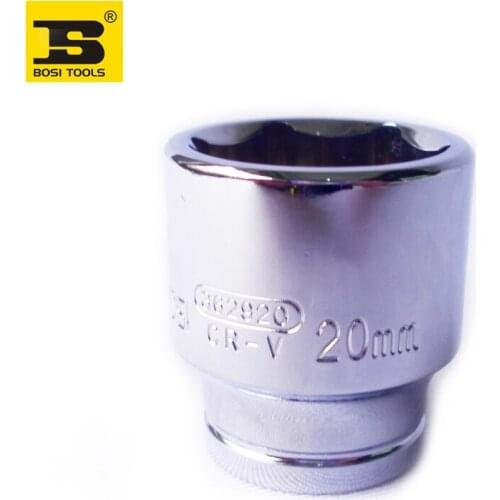BOSI 3/8" drive metric 20mm six-point socket Cr-v steel