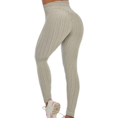 WHOUARE Seamless Leggings Sport Women Fitness Running Gym High Waist Push Up Yoga Pants Padded Pocket Jacquard Bubble Pants