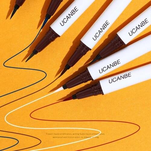 UCANBE Color Eyeliner Waterproof Long-lasting Non-smudge Extra-fine White Eyeliner Pen Novice Beginner Makeup