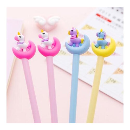 3 pcs/lot Moon Unicorn Gel Pen Signature Pen Escolar Papelaria School Office Supply Promotional Gift