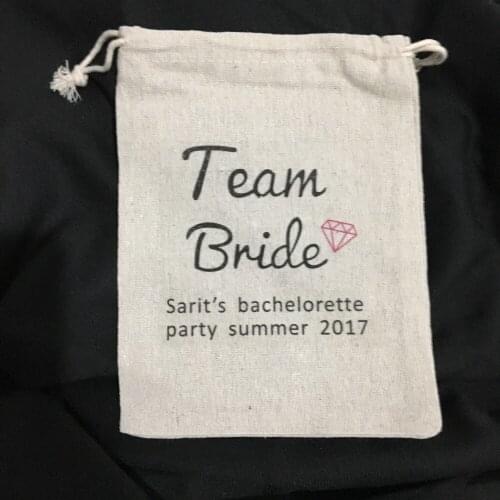 Custom Team Bride Bachelorette Hangover recovery Survival Kit wedding favor gift bags bridal shower party Candy pouches