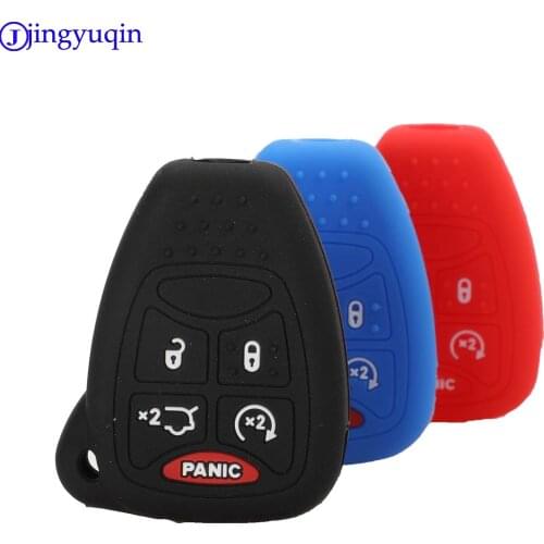 Jingyuqin 5B Remote Car Key Case Silicone For Chrysler 300 PT Dodge Caliber Jeep Patriot Liberty