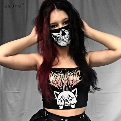 Traf Crop Tank Tops For Girls Corset Top Y2k Women Gothic Clothing 2021 Vintage Aesthetic Sexy Chest Binder Bra 23631A