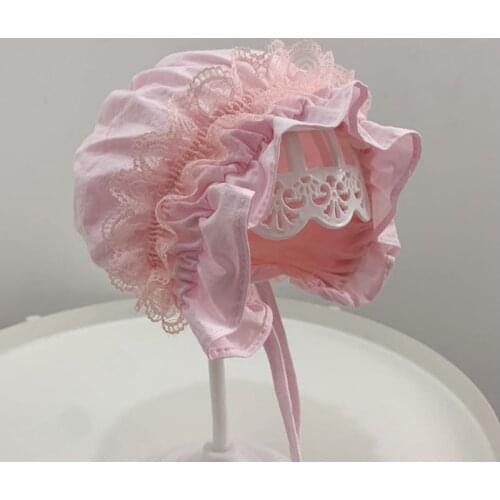Lace Ruffle Newborn Baby Hat Cute Princess Girls Cap Summer Infant Toddler Cotton Sun Hat Baby Bonnet