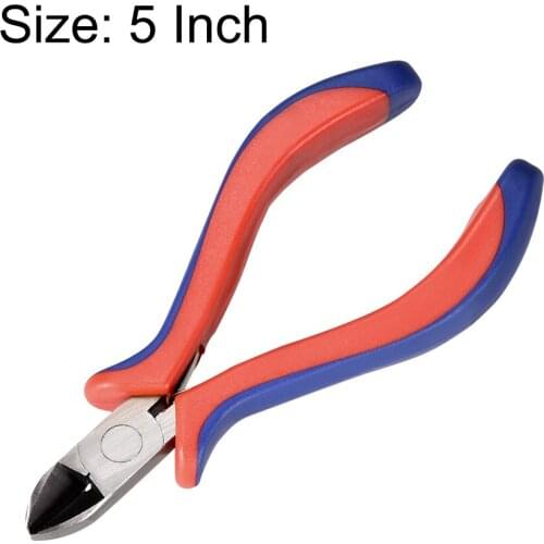 Uxcell Diagonal Cutting Pliers 5 Inch Flush Wire Cutter Side Cutting Pliers 2 Pcs