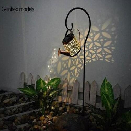 Solar Powered Watering Can Sprinkles Fairy Light Waterproof Shower Light For Outdoor Garden Lawn Courtyard Decoration Outdoor