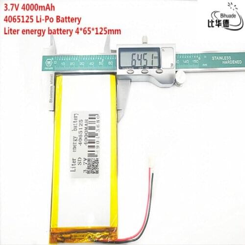 Liter energy battery Good Qulity 3.7V,4000mAH 4065125 Polymer lithium ion / Li-ion battery for tablet pc 7 inch 8 inch 9inch