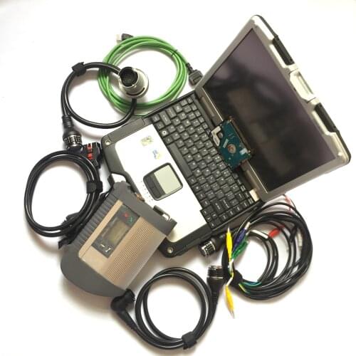 MB Star C4 car diagnostic software HDD 4GB CF30 laptop car professional program tool SD Connect C4 can be used for MB car