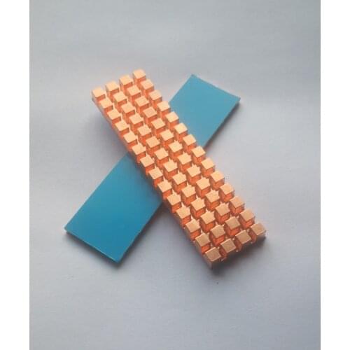 Copper Heatsink Cooler Heat sink Thermal Conductive Adhesive For M.2 NGFF 2280 PCI-E NVME SSD 67*18mm Thickness 2mm/3mm/4mm C26