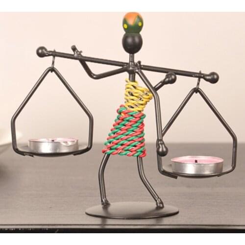 Iron Ethnic Styles Candlestick Base Cartoon Metal Centerpieces Tea Light Holder Candle Stand Centros De Mesa Menorah 50KO248