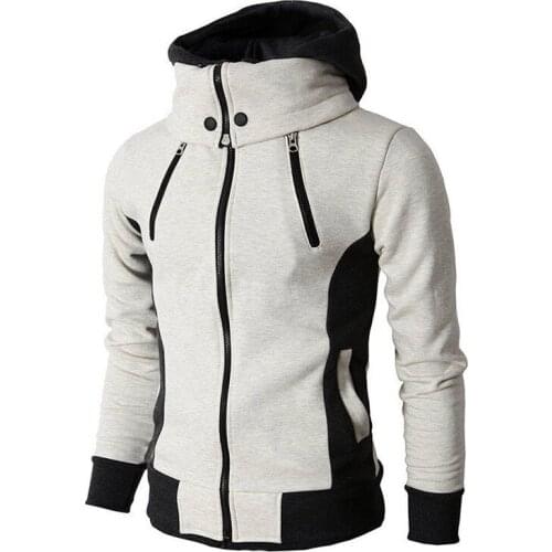 Mens Jacket Zipper Casual Coat New Mens Fashion Sweater Sports Jacket Mens Windbreaker Warm Vertical Collar Plus Size Top