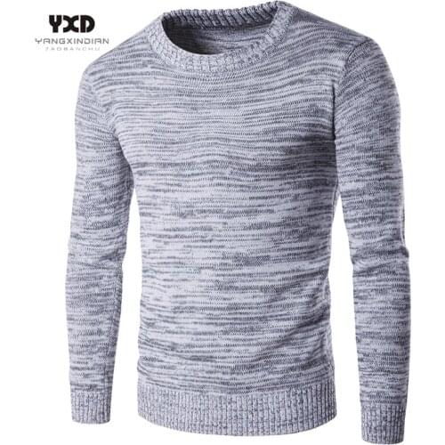 Autumn Winter Brand Men Sweater Striped Slim Men Casual Long Sleeve Patchwork Pollover Sweaters Mens Thin Clothes British Wind