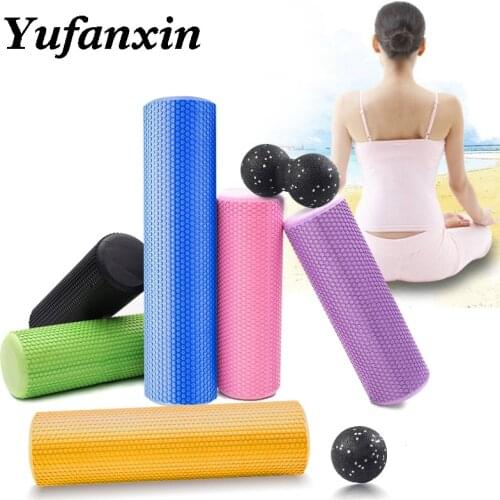 Yoga Column fitness ball SET muscle foam roller Yoga Block massage roller For Therapy Relax Exercise Relieve Stress 45cm/60cm