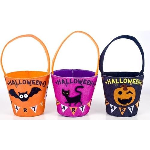 New Halloween Decoration Halloween Gift Fabric Felt Wansan Trouble Candy Collection Bag Childrens Candy Handbag
