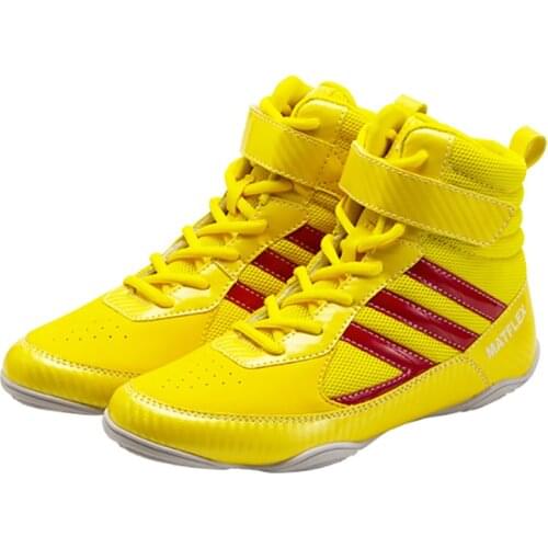 2020 New Brand Professional Fighting Wrestling Shoes Size 35-45 Women High Top Boxing Shoes Outsole Lace Up Boots