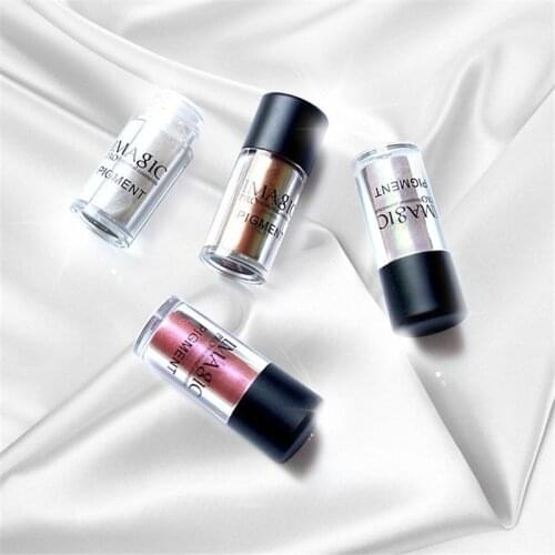 New Arrival Glitter Eyeshadow Metallic Loose Powder Waterproof Shimmer Pigments Colors Eye Shadow Makeup Cosmetics