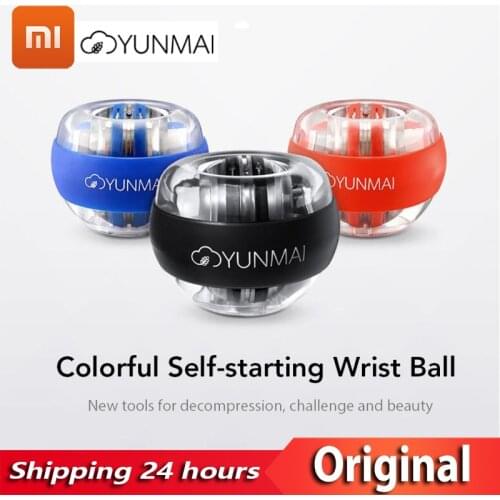 Original Xiaomi Yunmai Wrist Ball Trainer LED Gyroball Essential Spinner Gyroscopic Forearm Exerciser Gyro Ball For Mijia Home