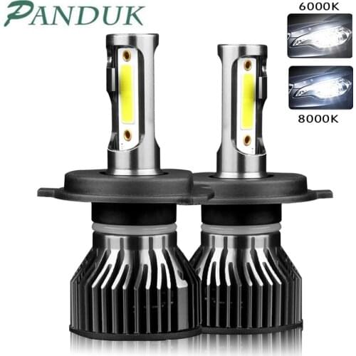 PANDUK 2Pcs LED H4 H7 Mini Car Headlight Bulb 12000LM 6000K H1 H3 H11 H13 H27 880 9005 HB3 9006 HB4 9007 Running Fog Head Lamp