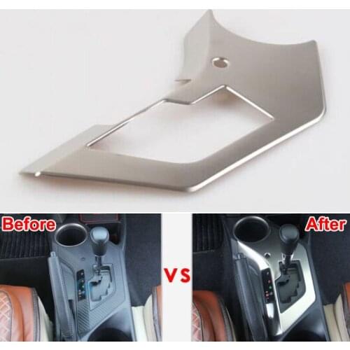 For Toyota RAV4 2014 2015 1pc Stainless Steel Car Gear Shift Position Panel Cover Trim Garnished Bezel Decoration Car Styling