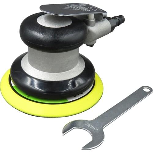 KKMOON Pneumatic Sander Pneumatic Polisher Air Sander 5'' Air Palm Orbital Sander Grinder Sanding Machine Tool Polishing
