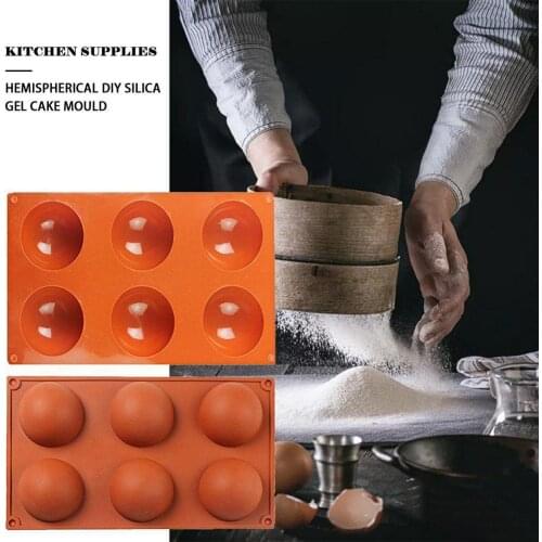 6/15/24 Holes Semicircular Cake Mold Hemispherical Baking Diy Candy Chocolate Tools Silicone Mould Desserts Biscuits Cookie J4E4