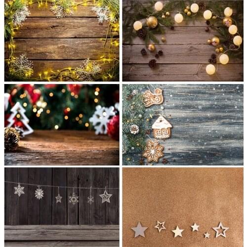 Christmas Photography Backdrops Wooden Board Photo Background For Photo Studio Props Christmas Decoration 20106ZSD-07