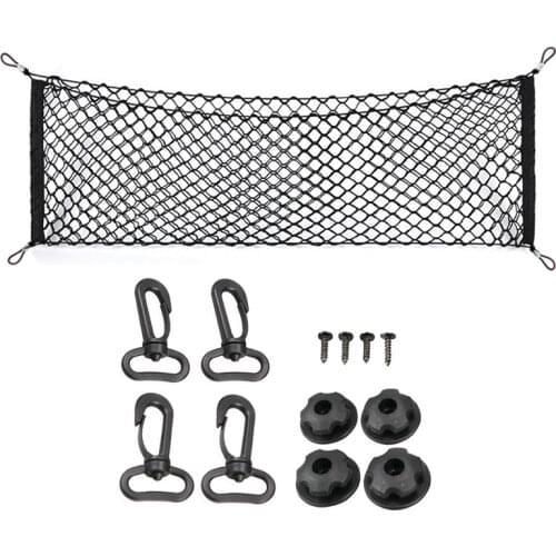 2 Size Car Boot Trunk Net Mesh Elastic Nylon Rear Back Cargo Trunk Storage Organizer Luggage Net Holder Car Accessories