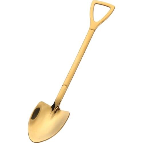 Retro Watermelon Shovel Ice Cream Spoon Coffee Spoon Stainless Steel Dessert Spoon Creative Tip Flat Shovel for Christmas Gifts