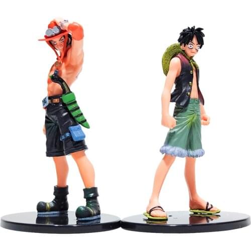Japanese Anime One Piece Portagas D Ace Monkey.D.Luffy PVC Action Figure Figurine Resin Collection Model Toy Doll Gifts Cosplay