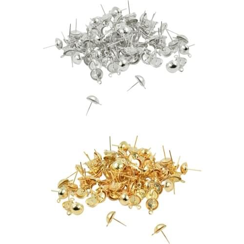 200x DIY Earring Making Findings Ear Stud Earrings Blanks Base Settings Crafts Supply Unique Yourself 15 x 9 mm