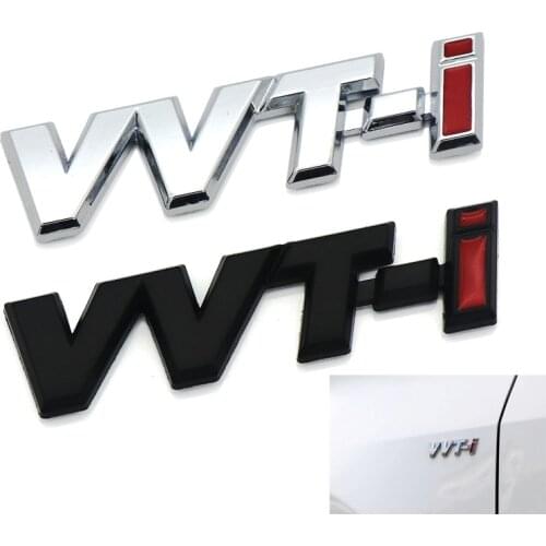 Metal Alloy VVTi Logo Chrome Silver Strip Car Fender Sticker Side Emblem Badge for TOYOTA Camry COROLLA YARiS Ralink REIZ CROWN