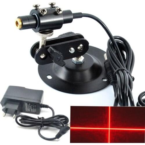 12x55mm Cross Beam Red Sewing Lights 650nm 5mw Laser Diode Module w Adjustable Head Holder Adapter US/EU/UK