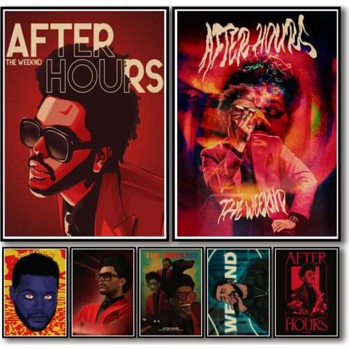 29 Designs The Weeknd Kraftpaper Poster Alternative Abstract Art Painting Funny Wall Sticker for Coffee House Bar