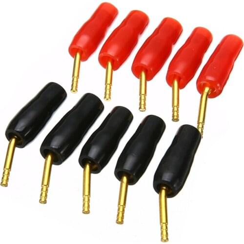 5pairs/set 2mm Plugs Gold Plated Musical Speaker Cable Wire Pin Banana Plug Connectors