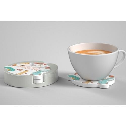 85LB Creative Panda Face Coaster Epoxy Resin Mold Cup Mat Storage Base Silicone Mould DIY Crafts Home Decoration Casting Tools