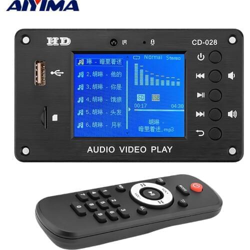 AIYIMA Bluetooth 5.0 MP3 Decoder Player AUX USB TF Card FM Radio Decoding Module DIY Sound Amplifier Speaker Home Theater