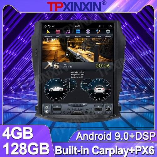 4+128G For Changan CS75 2014-2018 Android9.0 PX6 Tesla Car vertical big screen stereo radio multimedia video player GPS Navi